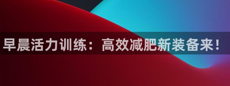 九游体育官方正版app新能源：早晨活力训练：高效减肥