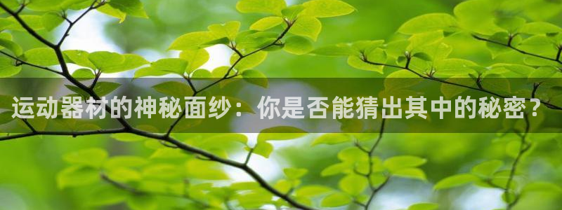 九游体育官方正版app娱乐网站：运动器材的神秘面纱：你是否能